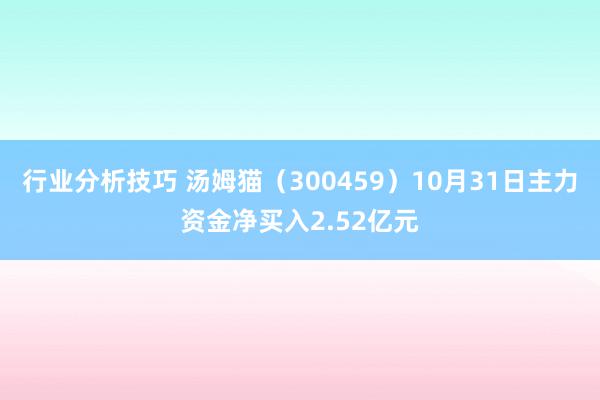 行业分析技巧 汤姆猫（300459）10月31日主力资金净买入2.52亿元