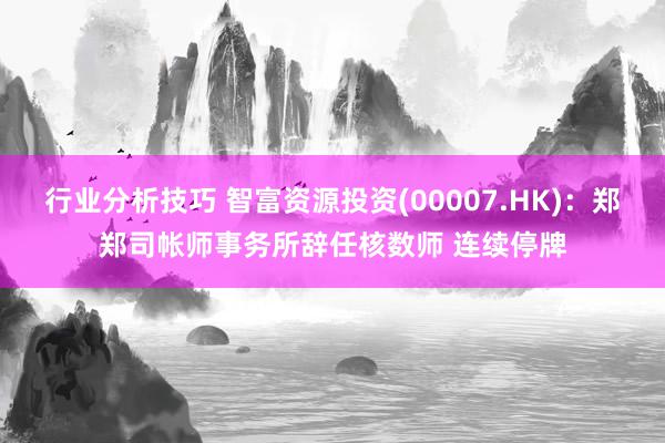 行业分析技巧 智富资源投资(00007.HK)：郑郑司帐师事务所辞任核数师 连续停牌