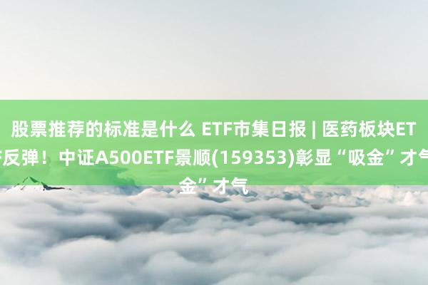 股票推荐的标准是什么 ETF市集日报 | 医药板块ETF反弹！中证A500ETF景顺(159353)彰显“吸金”才气