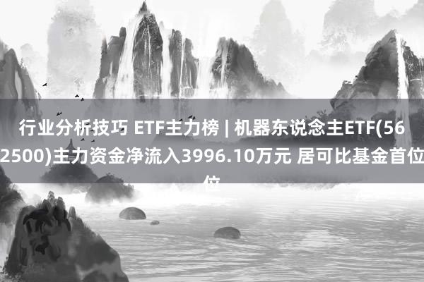 行业分析技巧 ETF主力榜 | 机器东说念主ETF(562500)主力资金净流入3996.10万元 居可比基金首位