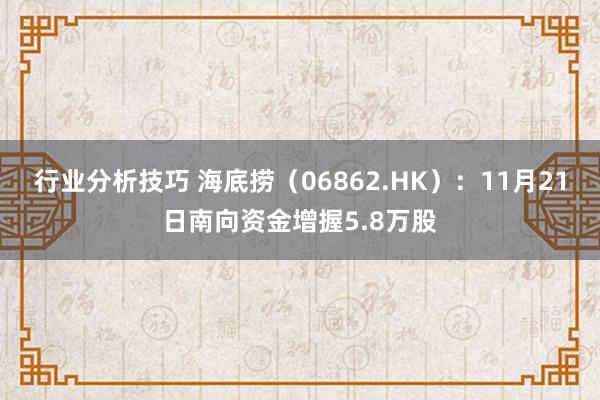 行业分析技巧 海底捞（06862.HK）：11月21日南向资金增握5.8万股