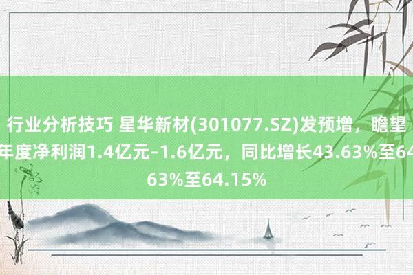 行业分析技巧 星华新材(301077.SZ)发预增，瞻望2024年度净利润1.4亿元–1.6亿元，同比增长43.63%至64.15%